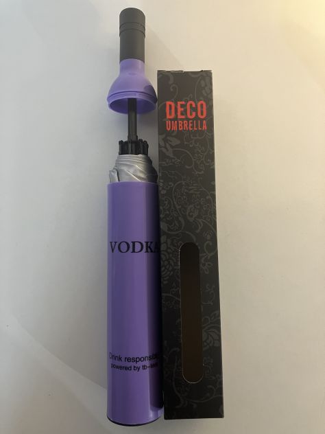 Ombrello a forma di bottiglia di Vodka - Viola - Foto 2
