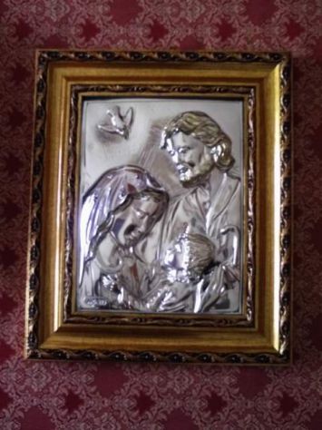 Quadro Sacra Famiglia in argento - Foto 3