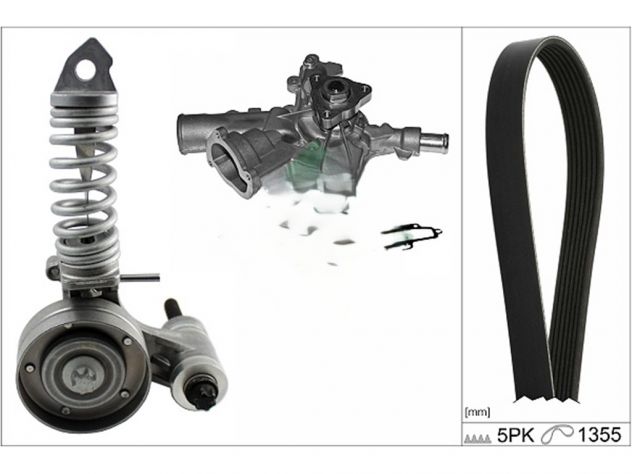 Kit distribuzione cinghia tendicinghia Opel Astra 1.3 1.4 1.5 1.7 2.0 Cdti T - Foto 4
