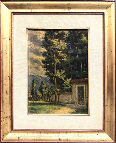 Remo Fumagalli pittore quadro olio Lago d'Orta