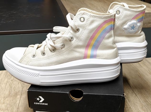 Converse All Star Move platform arcobaleno tg.35 - Foto 2