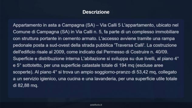 Immobile in asta di 194 m² con più di 5 locali e box auto in vendita a Campagna - Foto 8