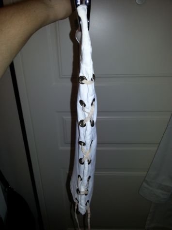 UNA MINIGONNA DA DONNA/RAGAZZA,VINTAGE,ELASTICIZZATA,LEGGERA,BIANCA,ESTIVA,ADERE - Foto 4