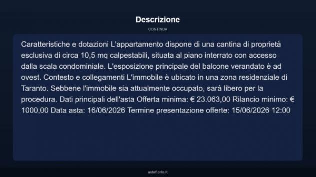 Immobile in asta di 91 m² con più di 5 locali in vendita a Taranto - Foto 16