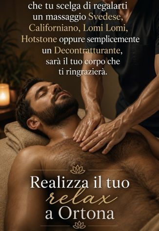 Massaggiatore Abruzzo. Svedese, Californiano, Decontratturante, sportivo. Tel:3770273099