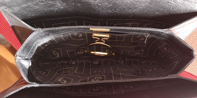 Borsa vera pelle nera coccodrillo - Foto 9