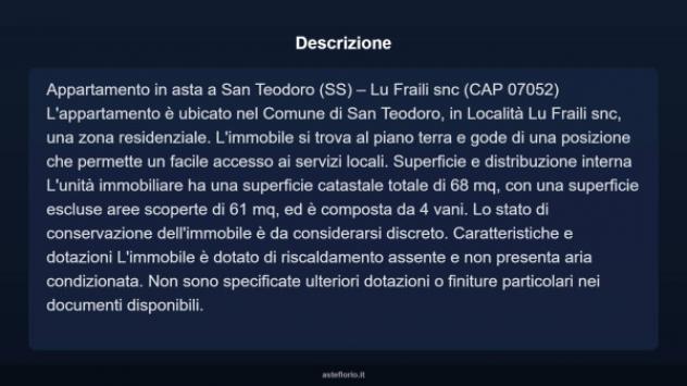 Immobile in asta di 68 m² in vendita a San Teodoro - Foto 3