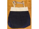 Borsa in tela di cotone blu NUOVA