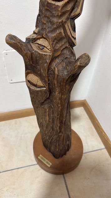Scultura e opera d'arte in legno firmata - Foto 5