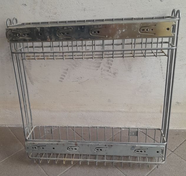 Portabottiglie estraibile con due cestelli, ideale cucina o altri mobili - Foto 2