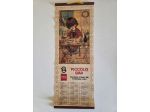 Calendario artistico, vintage del 1989, realizzato in bambù.