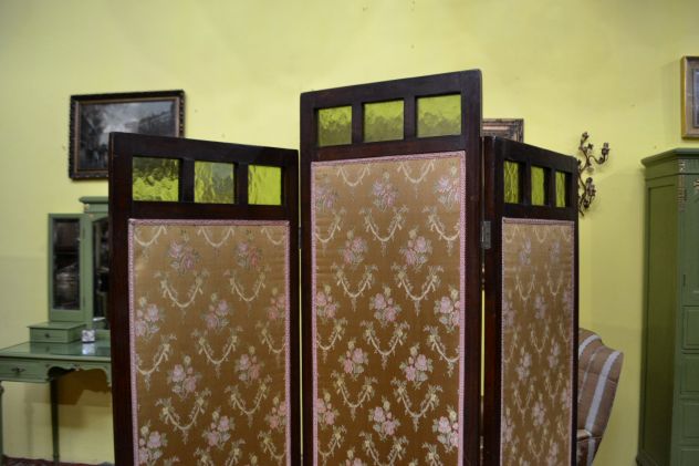 Antico paravento stile Liberty primi del 900 - Foto 3