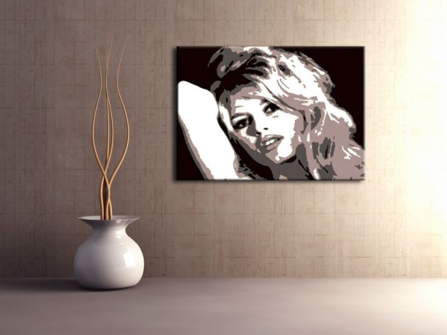 Quadro Pop Art dipinto a mano Brigitte Bardot