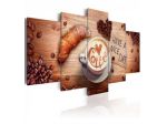 Quadro Col Caffè E Il Cornetto Cm. 100x50 E 200x100 ARREDALACASA