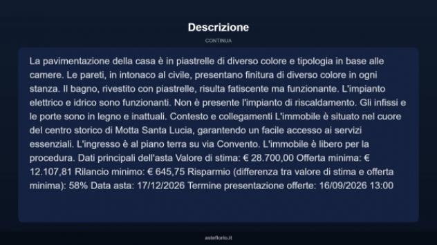 Immobile in asta di 77 m² in vendita a Motta Santa Lucia - Foto 18