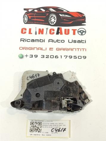 SERRATURA ANTERIORE DESTRA TOYOTA Yaris Serie 690300D540 1KRFE (1416) - Foto 2