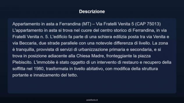 Immobile in asta di 233 m² con più di 5 locali e box auto in vendita a Ferrandina - Foto 4