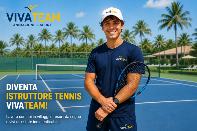 Vivateam ricerca istruttori tennis per l'estate 2026