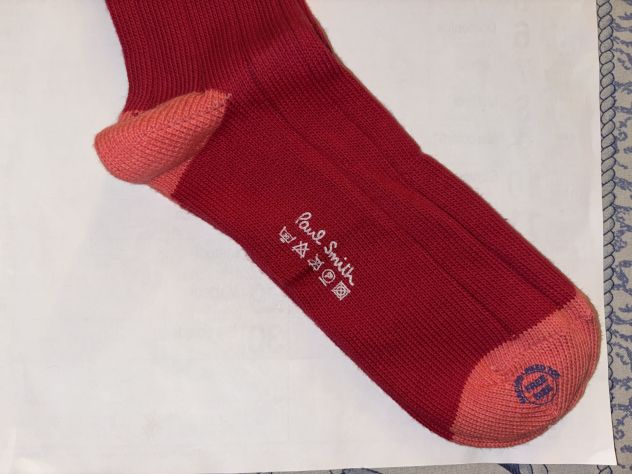 CALZE NUOVE DA UOMO IN COTONE FIRMATE ORIGINALI PAUL SMITH,MADE IN ITALY - Foto 5