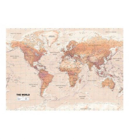 Fotomurale Adesivo Con La Mappa Del Mondo Arredalacasa - Foto 2