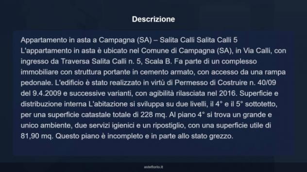 Immobile in asta di 172 m² con più di 5 locali e box auto in vendita a Campagna - Foto 8