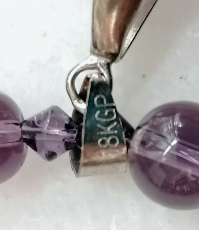 ORIGINALE COLLANA IN AMETISTA NATURALE E CRISTALLI CON PENDENTE IN AMETISTA. - Foto 6
