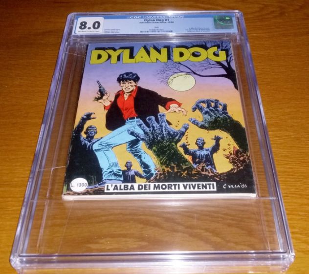 Dylan Dog N.1 L'Alba dei Morti Viventi Originale Prima Edizione Gradato CGC 8.0