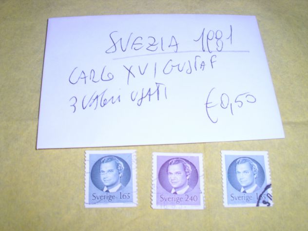 Francobolli della svezia
