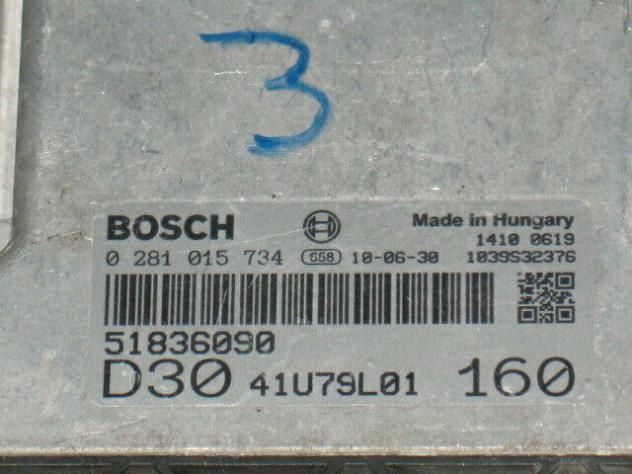 0281015734 ECU CENTRALINA FIAT DUCATO 3.0 0281015734 EDC16C39 51836090 - Foto 2
