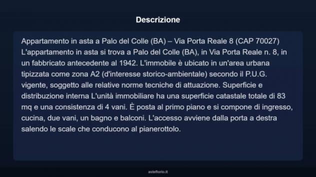 Immobile in asta di 83 m² in vendita a Palo del Colle - Foto 4
