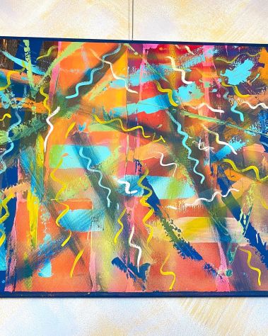Particolare quadro moderno orizzontale astratto - Foto 2