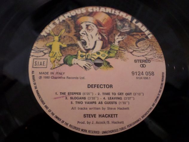 STEVE HACKETT (Genesis) Defector - LP / 33 giri 1980 Charisma Italy - Foto 3