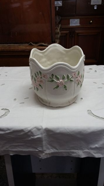 Porta vaso floreale, ceramica - Vintage - Foto 2