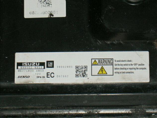 98002895 ECU OPEL ASTRA GM 1.7 98002895 890028953 MB275800-4853 - Foto 3