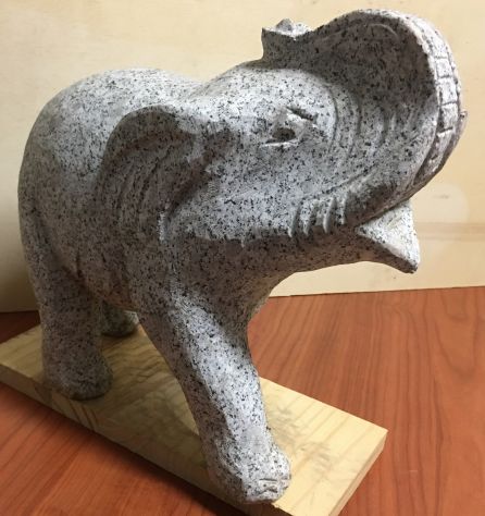 Elefante in pietra granito - Foto 5