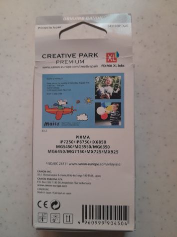 Cartucce per stampante Canon Pixma Originali 550 xl e 551 Cromolife 100 nuove - Foto 4