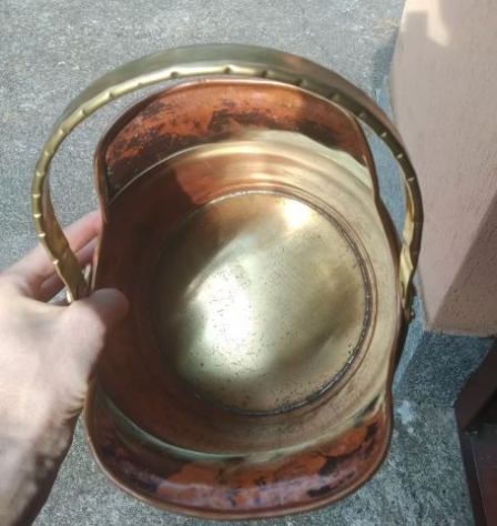 Secchiello vaso in Rame e Ottone - Foto 2
