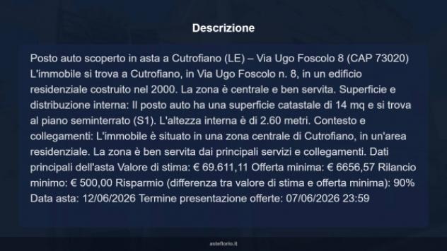 Immobile in asta di 14 m² in vendita a Cutrofiano - Foto 10