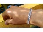 ENORME bracciale tennis oro bianco con diamanti naturali F VVSI per 5,