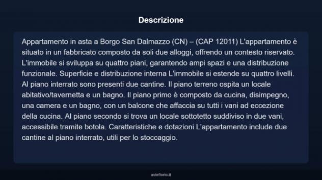 Immobile in asta di 84 m², box auto in vendita a Borgo San Dalmazzo - Foto 3