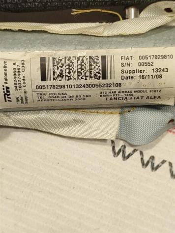 AIRBAG A TENDINA LATO SINISTRO FIAT 500 Serie 00517829810 (0714) - Foto 2