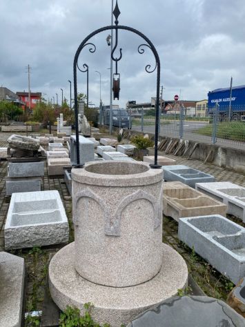 Pozzo da giardino in vera pietra granito - Foto 3