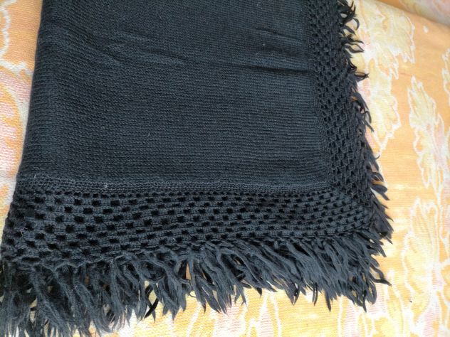 Coperta nera fatta a mano - Foto 5