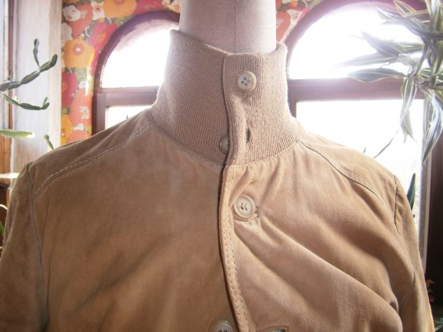 Giubbotto pelle camoscio t.42 ,con bordi a maglia - Foto 2