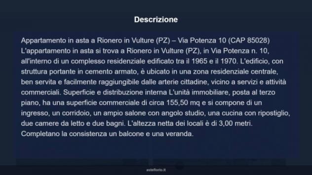 Immobile in asta di 159 m² con più di 5 locali e box auto in vendita a Rionero in Vulture - Foto 16