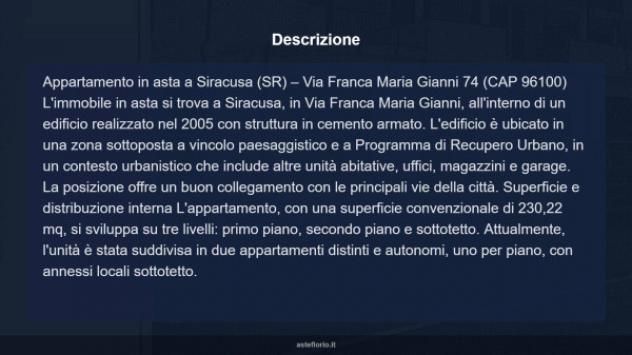 Immobile in asta di 230 m² con più di 5 locali in vendita a Siracusa - Foto 13