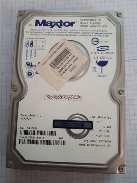2 Maxtor 250 GB ATA 133 Da testare - Foto 2