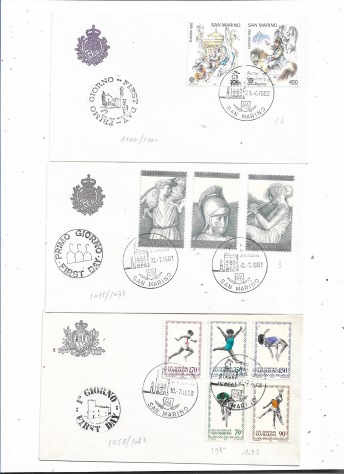 1964/1995 SAN MARINO N 80 FRANCOBOLLI USATI SU 28 BUSTE FDC - Foto 2