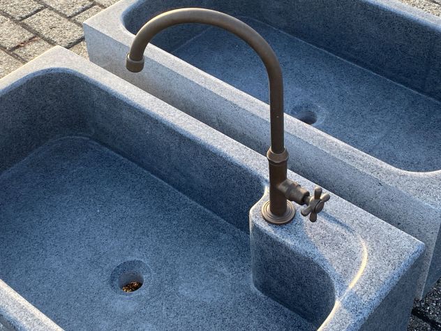 Lavello lavandino per cucina in pietra granito diorite 80/90cm 1 - Foto 6