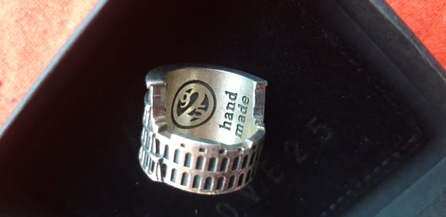 Anello Colosseo, Andrea 925, argento, artigianale, mai indossato, non spedisco - Foto 2